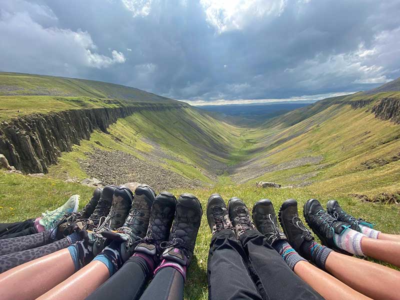 A boot level view of High Cup Nick during one of The Big Smile walks