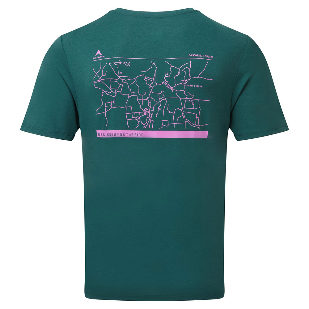 Altura Cycle Path Tech Tee rear graphic Forest Green 002