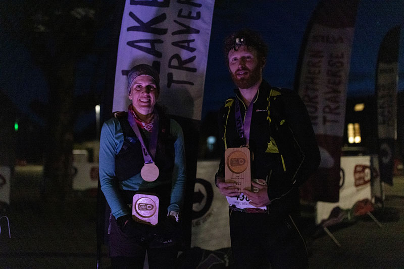 Daniel Weller 1st Katie Kaars Sijpesteijn 2nd in 2022 SILVA Lakes Traverse copyright Northern and Lakes Traverse and No Limits Photography