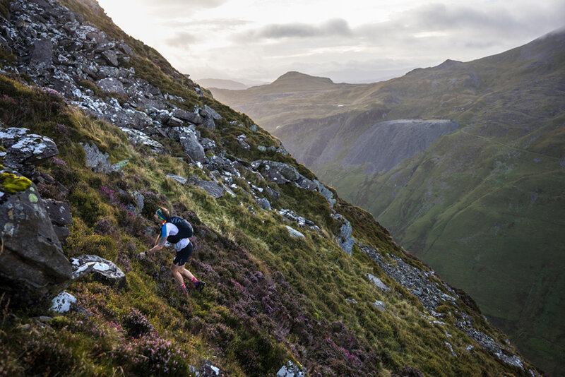 Tackling steep terrain on day two of the 2022 Montane Dragons Back Race C No Limits Photography 1