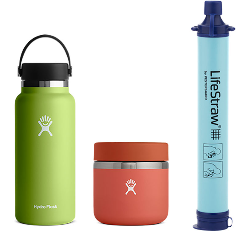 Hydro Flaskand lifestraw