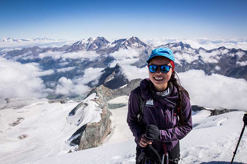 Jessie on the Allalinhorn