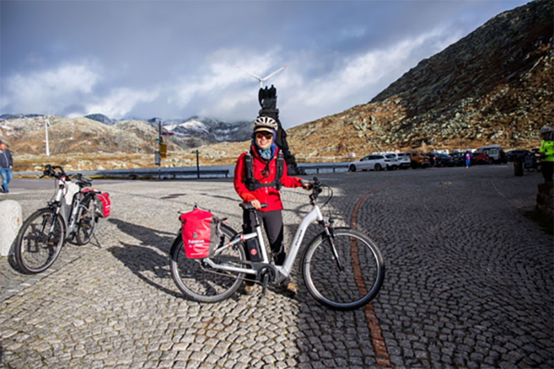 Pedalling the cobblestones to Airolo on the Gotthard Pass
