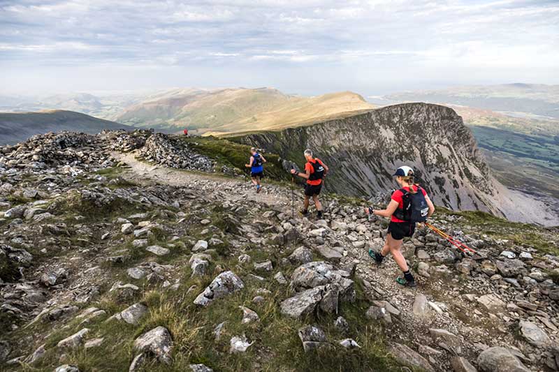 Runners tackled Cadair Idris early on day three of the 2021 Montane Dragons Back Race copyright No Limits Photography