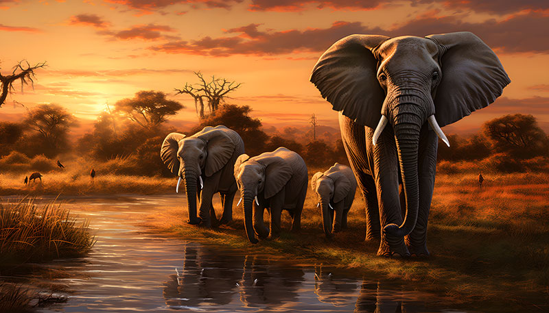 Safari elephants