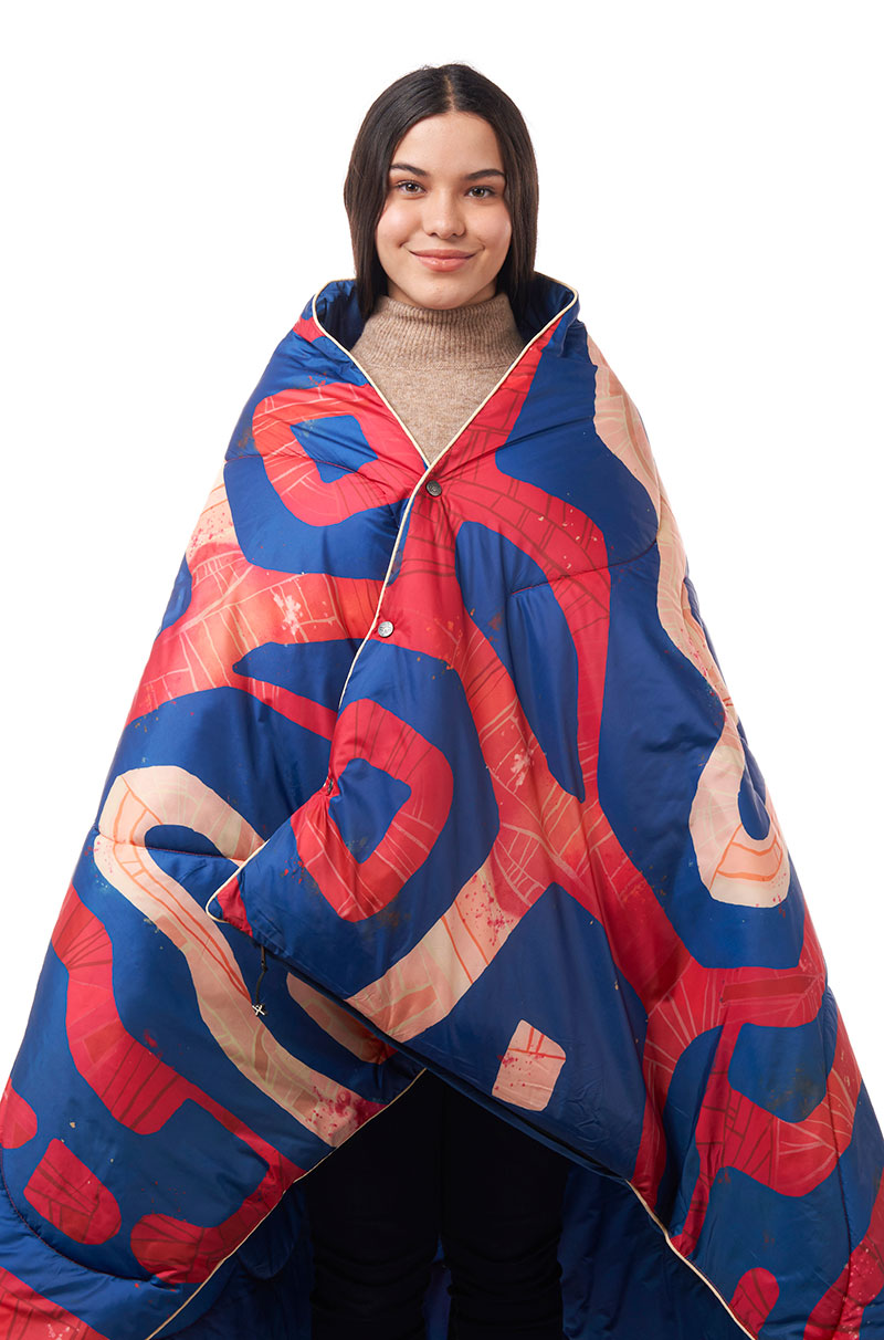 Selkbag blanket as poncho Senderos 002