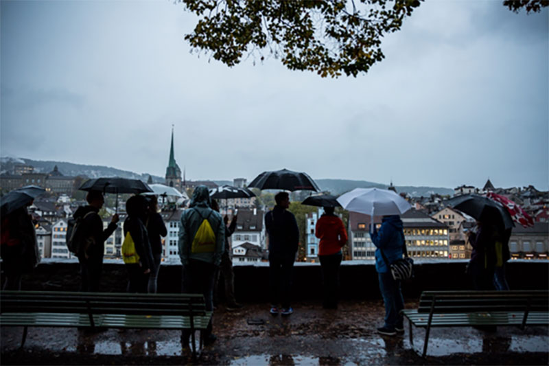 Sheltering from the rain
