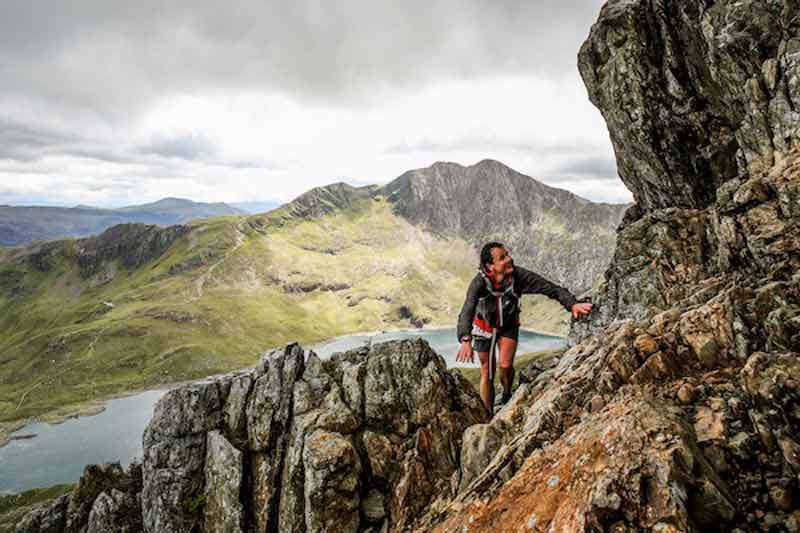 Steve Birkinshaw 2012 winner on Crib Goch in 2015 copyright iancorless