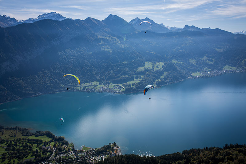 Paragliding over Interlaken